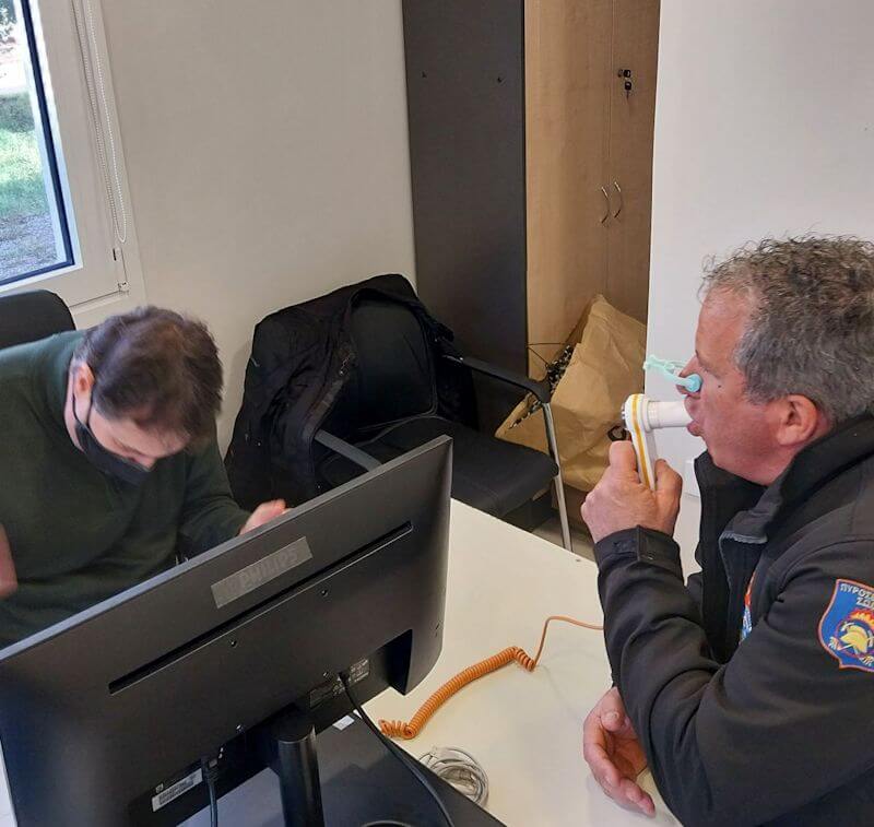 Σπιρομέτρηση Πυροσβέστη