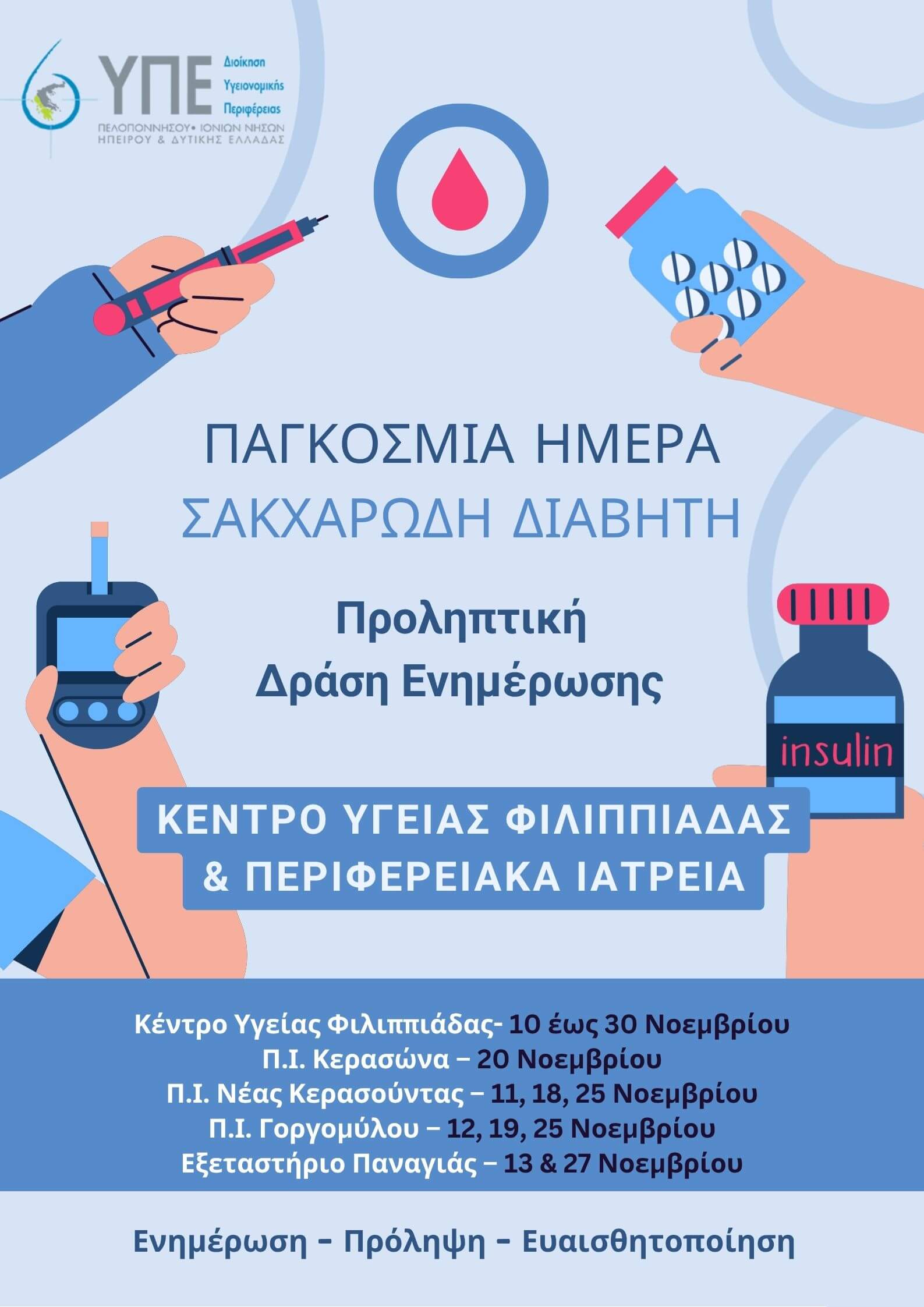 Αφίσα Δράσεων Ημέρας Διαβήτη