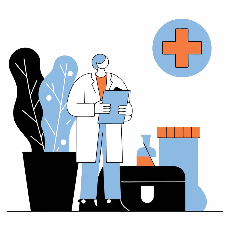 Graphic of a doctor